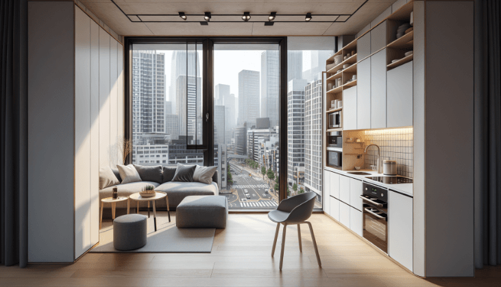 A modern apartment or officetel view in Seoul, symbolizing the challenges and rewards of expat life in Korea.
