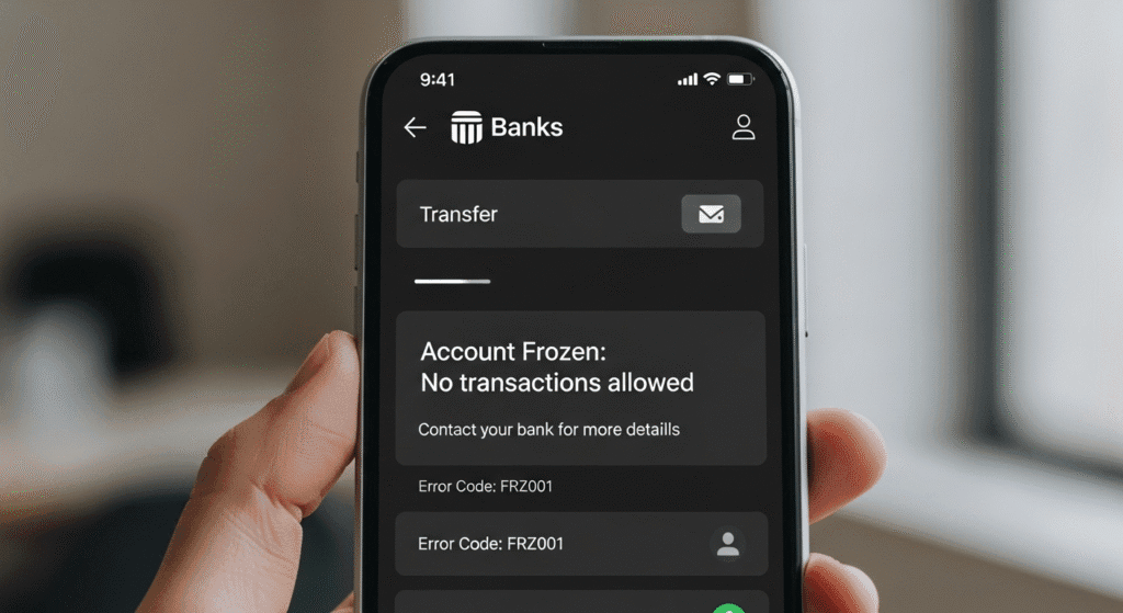 Korean Bank Account Frozen case study